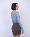 掛脖假兩件腰扣Bra Top