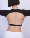 簡約美背短款長袖Bra Top