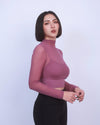 性感假兩件雲感網紗Bra Top