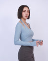 掛脖假兩件腰扣Bra Top