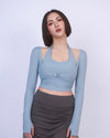 掛脖假兩件腰扣Bra Top
