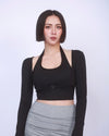 掛脖假兩件腰扣Bra Top