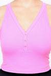 V領鈕釦美背Bra Top