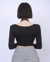 掛脖假兩件腰扣Bra Top