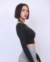 掛脖假兩件腰扣Bra Top