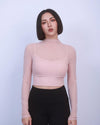 性感假兩件雲感網紗Bra Top
