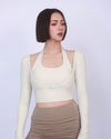掛脖假兩件腰扣Bra Top