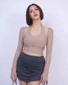 掛脖假兩件腰扣Bra Top