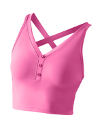 V領鈕釦美背Bra Top